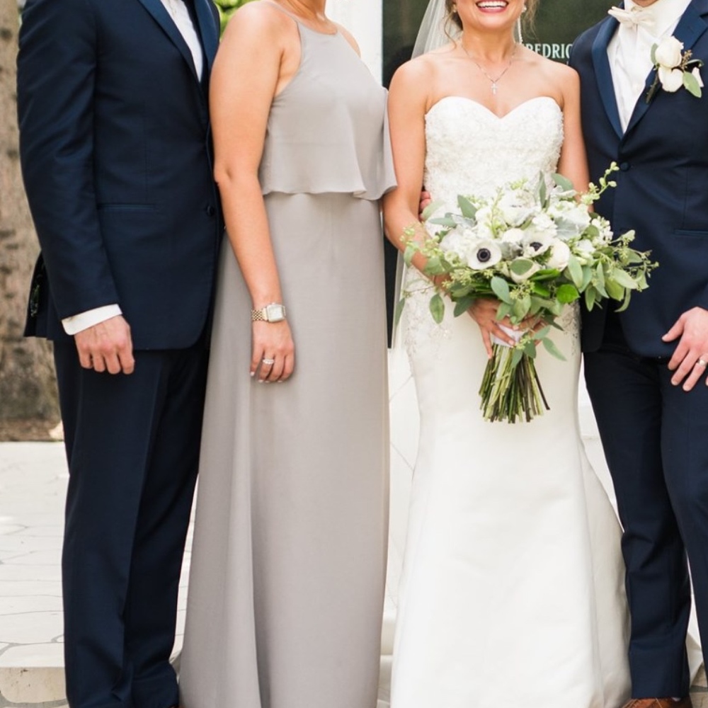 Azazie Rosella dress Silver